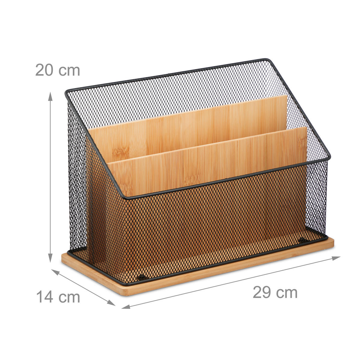 DRŽIAK na papiere - viacfarebná, kov/drevo (29/20/14cm) - Relaxdays