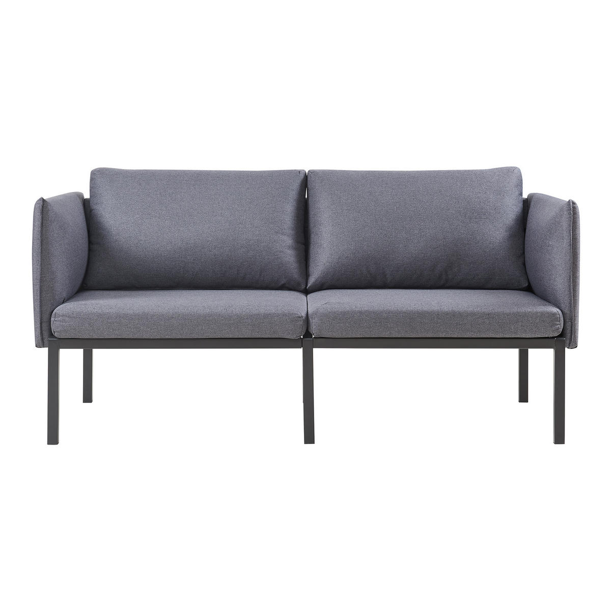 2-SITZER-SOFA Kamar - Dunkelgrau, Holz/Textil (158/69/63.5cm) - [en.casa]