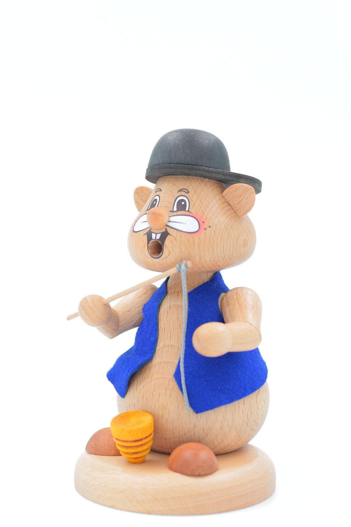 RAUCHFIGUR Hamster Kind spielend 13 cm - Multicolor, Holz (8/13/0.1cm)