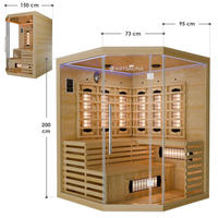 INFRAROTKABINE Kiruna150 mit Dual Technologie & Hemlockholz - Naturfarben, Holz (150/200/150cm) - Artsauna