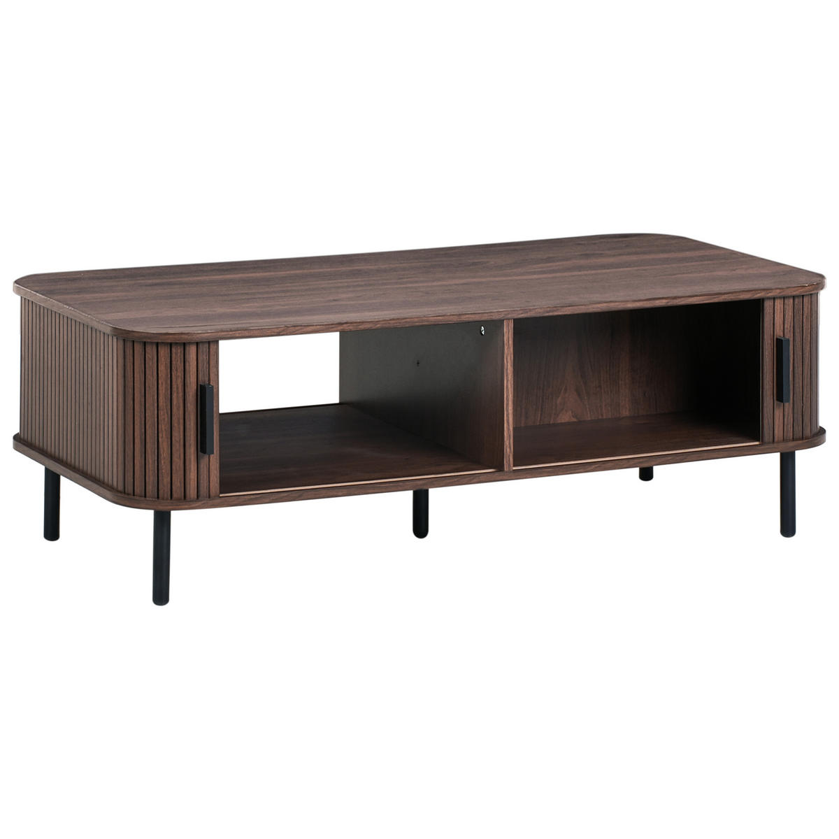 COUCHTISCH Dunkelbraun Bradley - Dunkelbraun, Holzwerkstoff (120/60/41cm) - Beliani