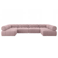 WOHNLANDSCHAFT modulares Sofa Garvo-U2 - 380x190x70 cm Rosa Cord - Rosa, Holzwerkstoff/Textil (380/70/190cm) - ALTDECOR