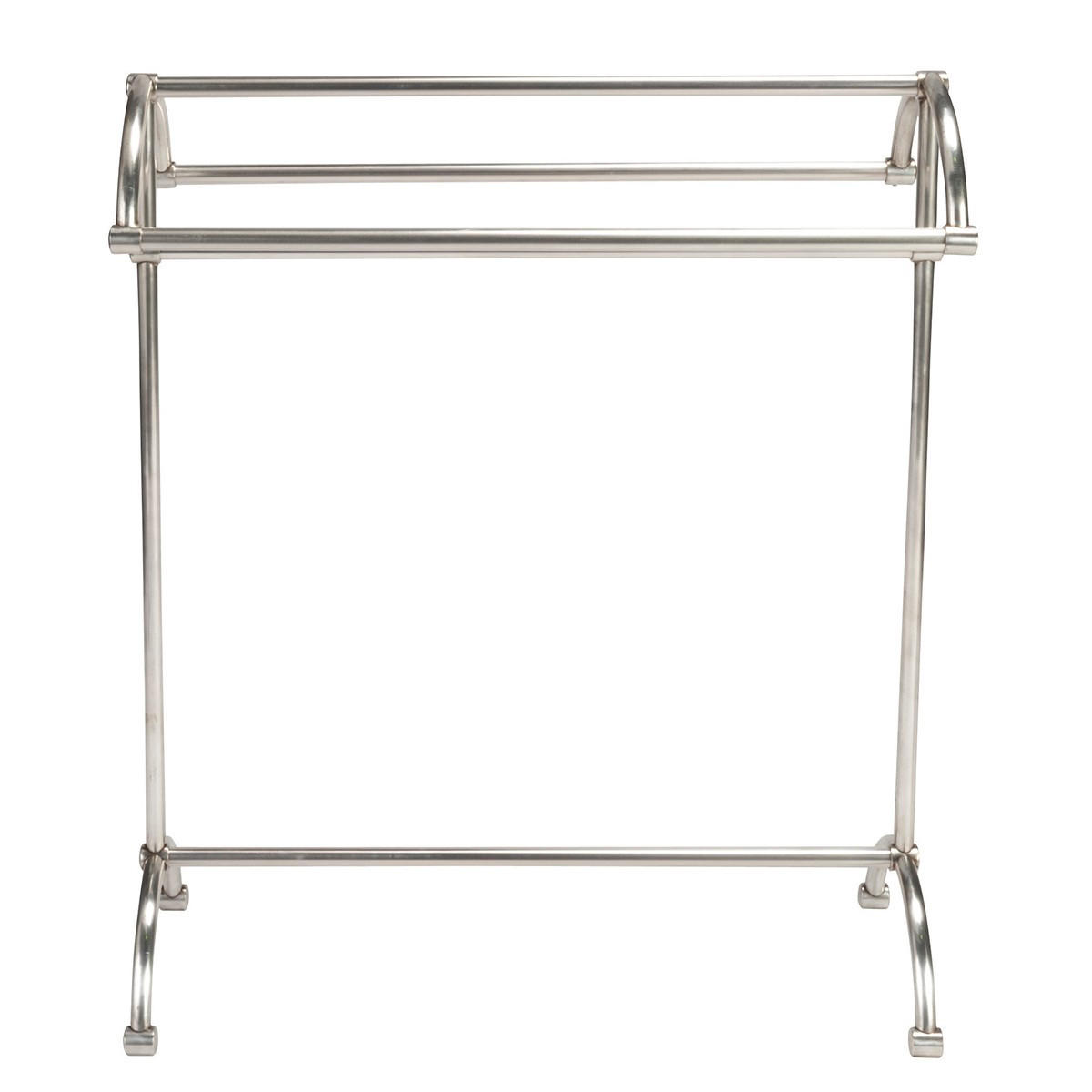 HANDTUCHHALTER zum Aufstellen 3 Stangen - 90/8/34 cm - Silberfarben, Metall (28/71/86cm) - Signature