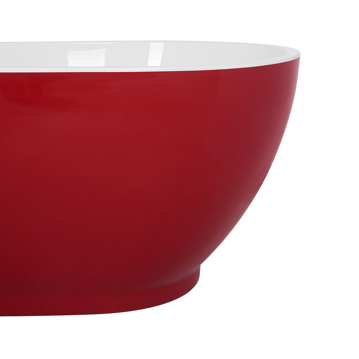 BADEWANNE FREISTEHEND 82x173x59 cm rot Guiana - Rot, Kunststoff (82/60/173cm) - Beliani