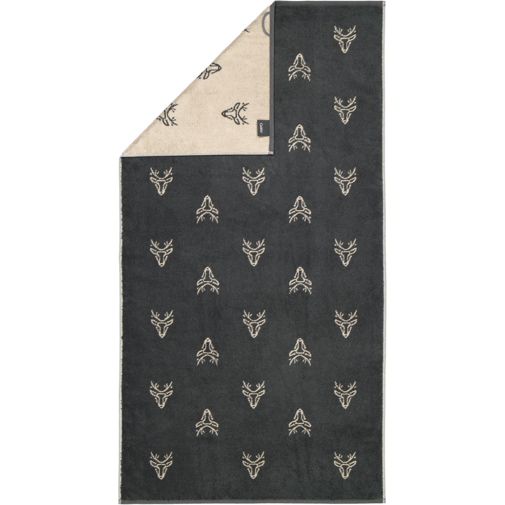 DUSCHTUCH ALPENCHIC EDITION ALLOVER 6229 GRANIT - 73 - Grau, Textil (70/140cm) - Cawoe