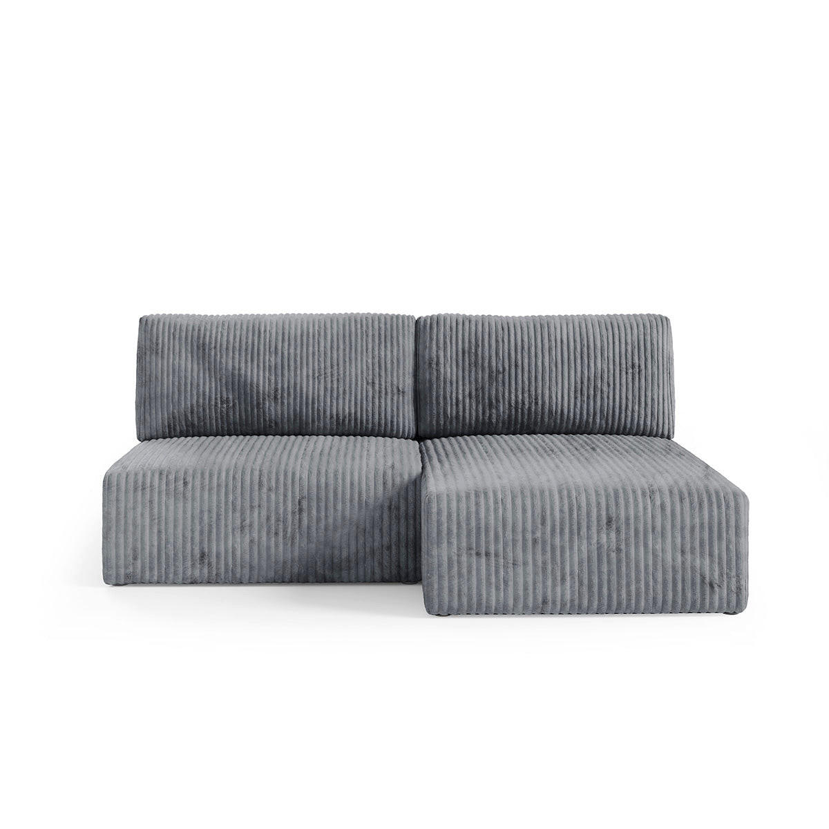 ECKSOFA Angela 3 Sitzplätze Dunkelgrau - Grau, Holz (210/149cm) - Petits-meubles