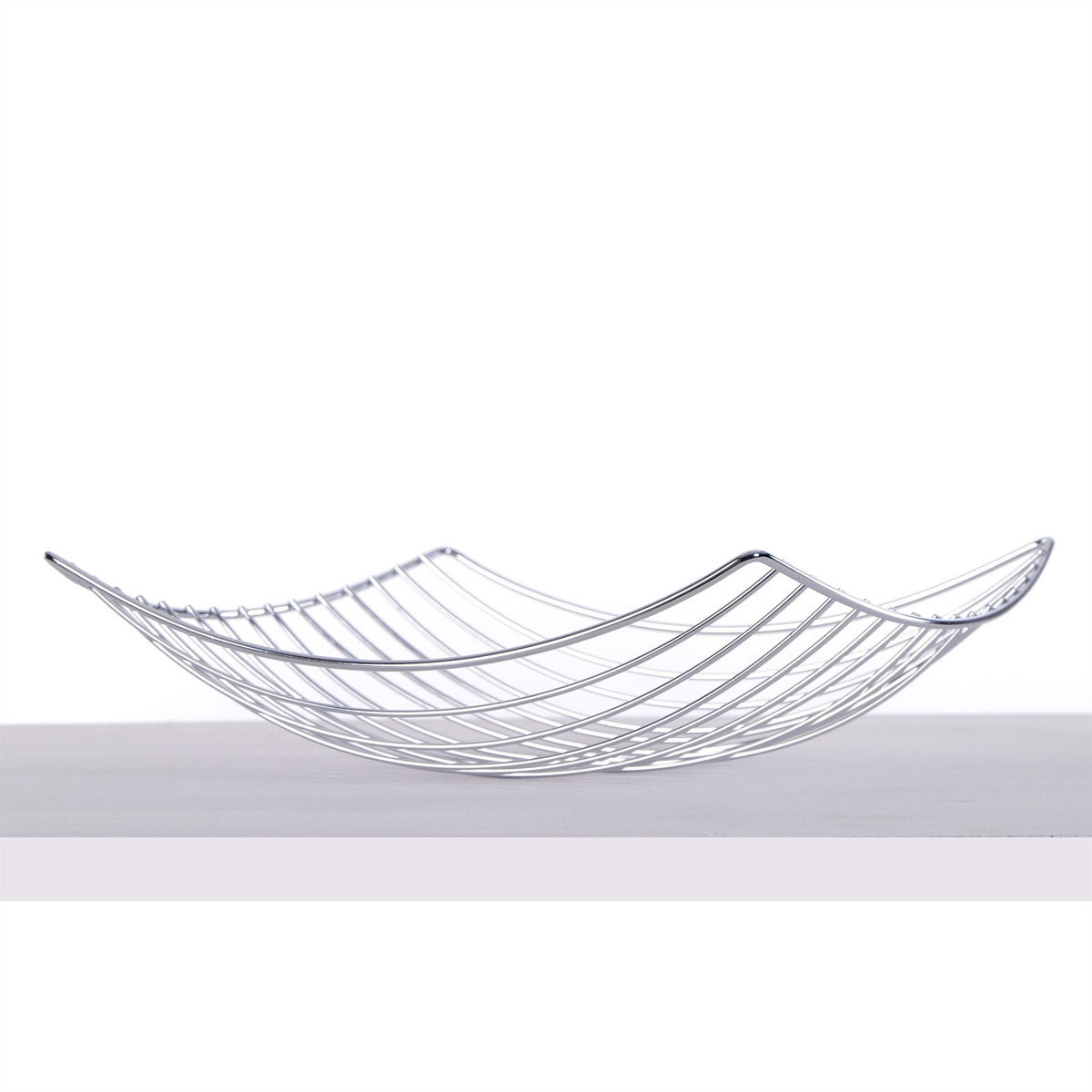 OBSTKORB PLATEAU Metall silber - Silberfarben, Metall (10cm) - DESIGN DELIGHTS