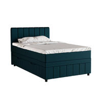 BOXBETT AVALON 120 x 200 cm mit Bettkasten und Topper - Türkis - Türkis, Holz - Panda Möbel
