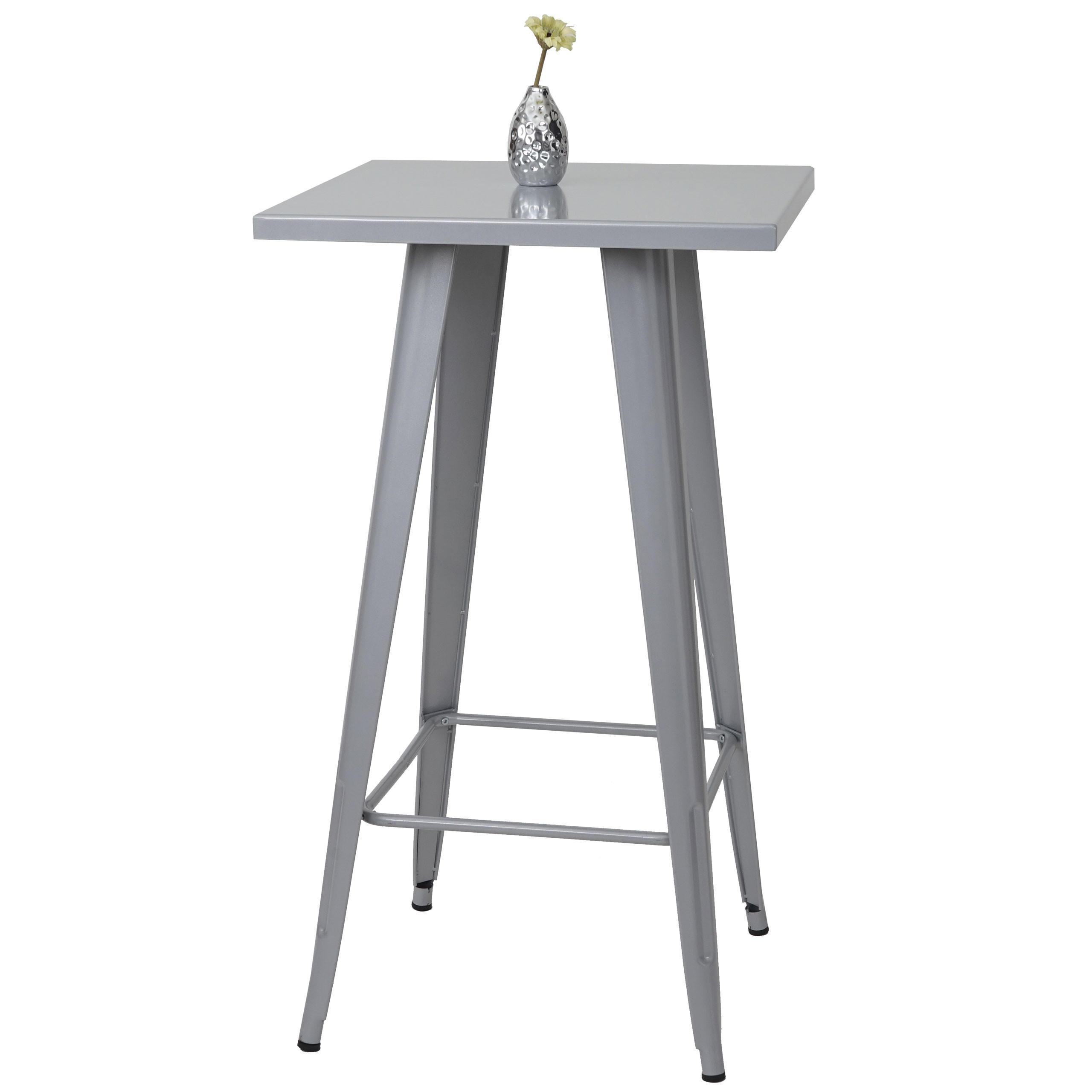 STEHTISCH METALL eckig Grau - Grau, Metall (60/60/105cm) - MCW