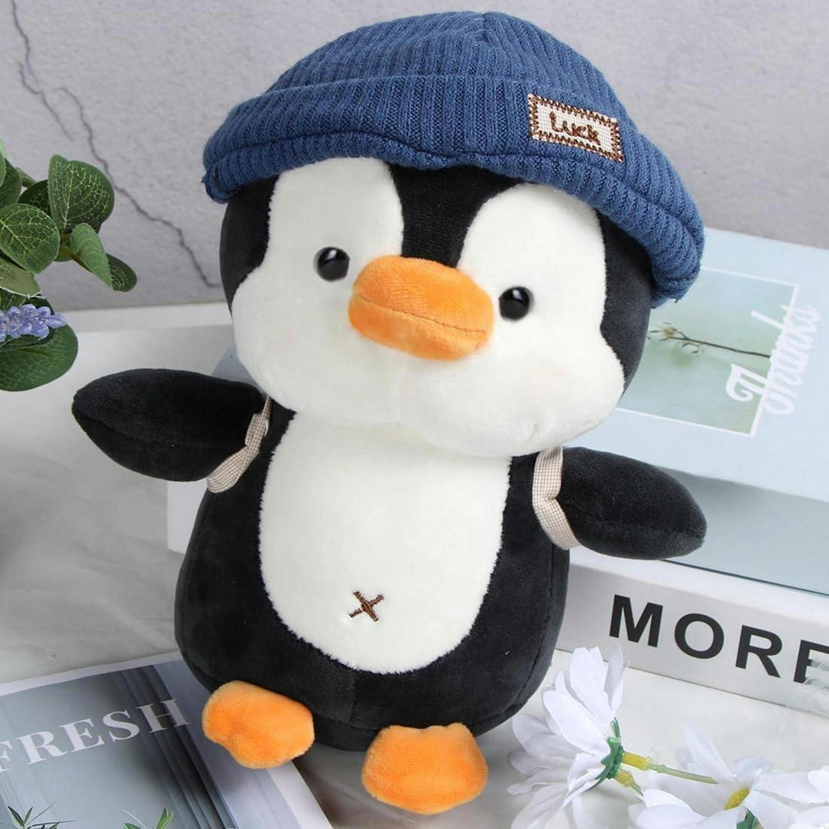 KUSCHELTIER Pinguin Plüschtier 23 cm - Blau, Textil (23/23cm)
