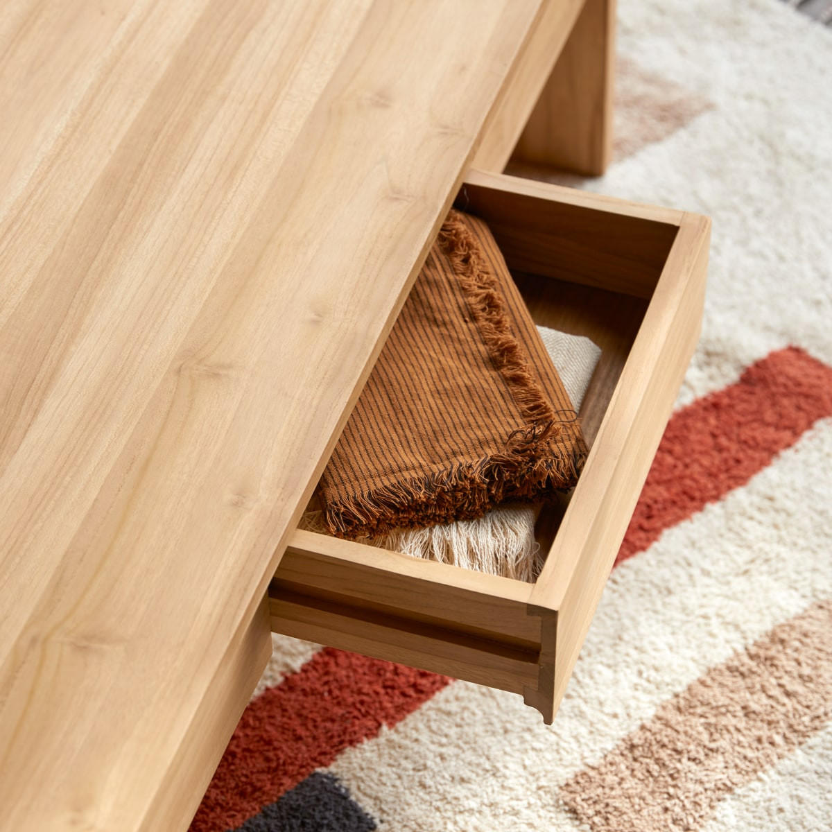 COUCHTISCH Eden Natur aus Teak - Naturfarben, Holz (80/120/35cm) - Tikamoon