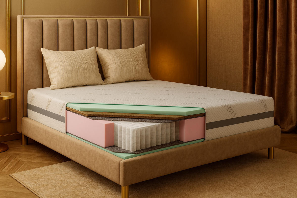 TASCHENMATRATZE Matratze RODOS, 200x200 cm, H3/H4 - Weiß, Textil (200/200cm) - Kaiser Möbel