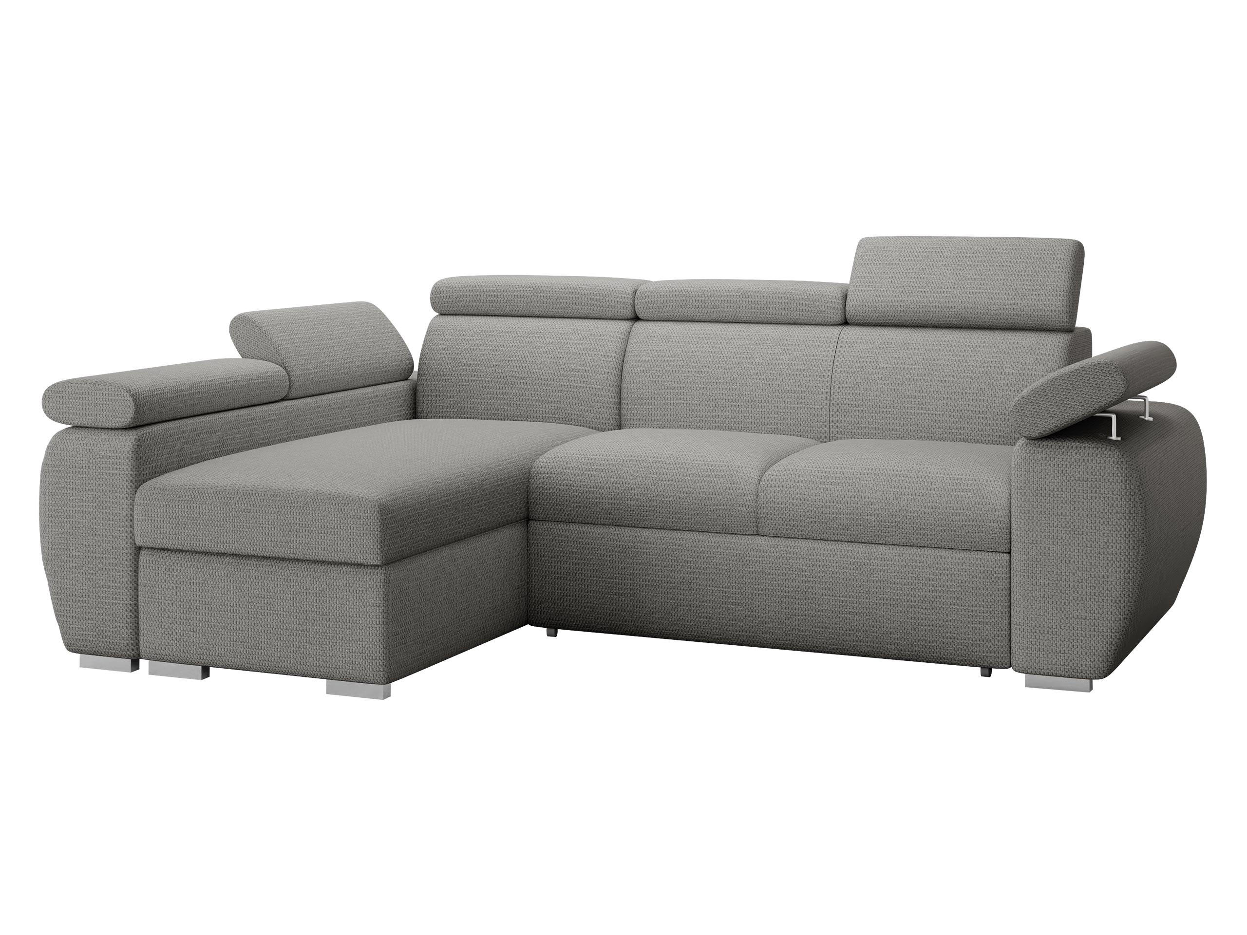 ECKSOFA Boston Mini, Seite: Links - LC+2R - Chromfarben/Graphitfarben, Holz/Textil (255/170cm) - MIRJAN24