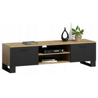 FERNSEHKOMMODE KLARA Artisan Eiche-Schwarz 120/40/46 cm - Multicolor, Holzwerkstoff (120/46/40cm) - Matkam Möbel