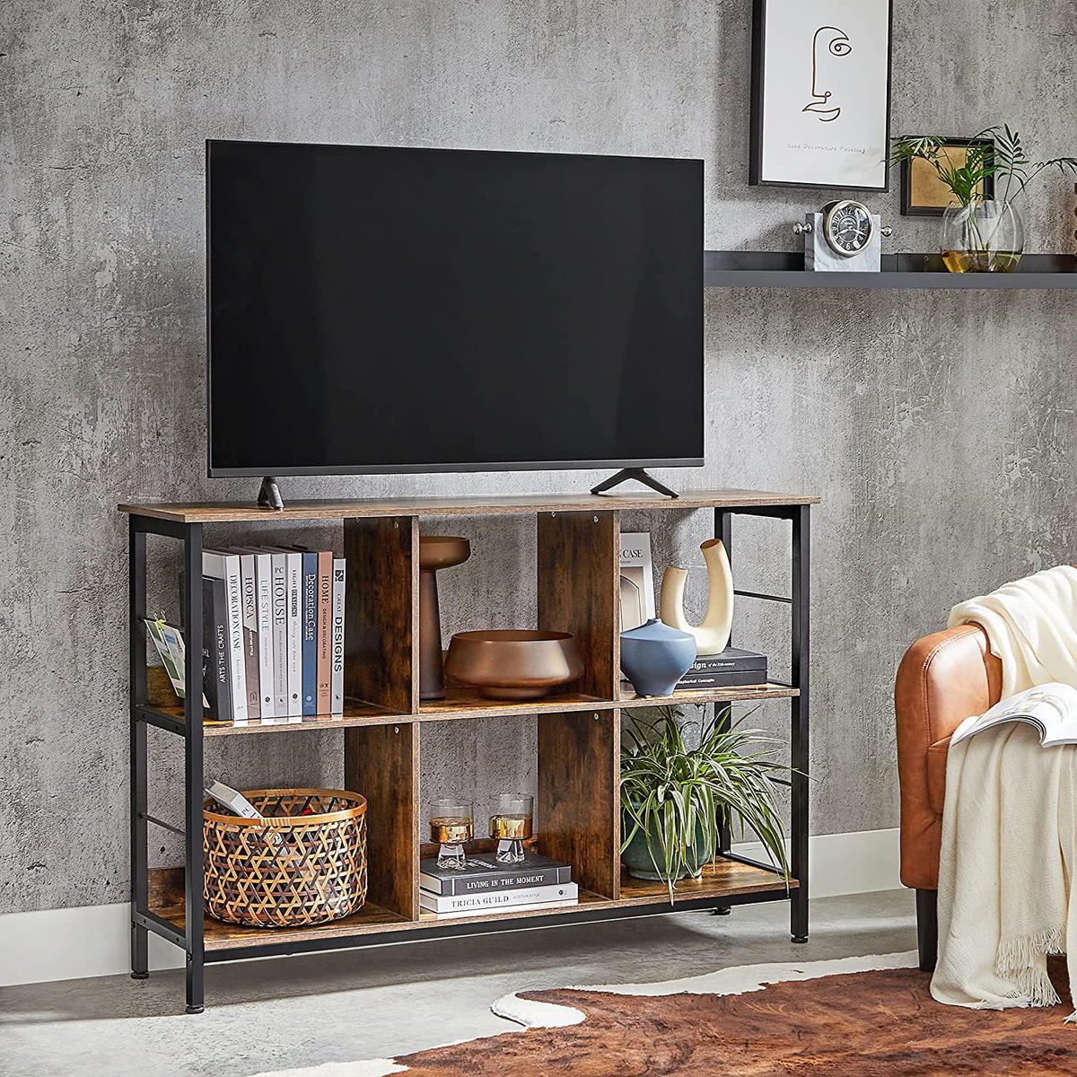 BÜCHERREGAL - Braun, Holzwerkstoff (33/80/120cm) - Hansiro