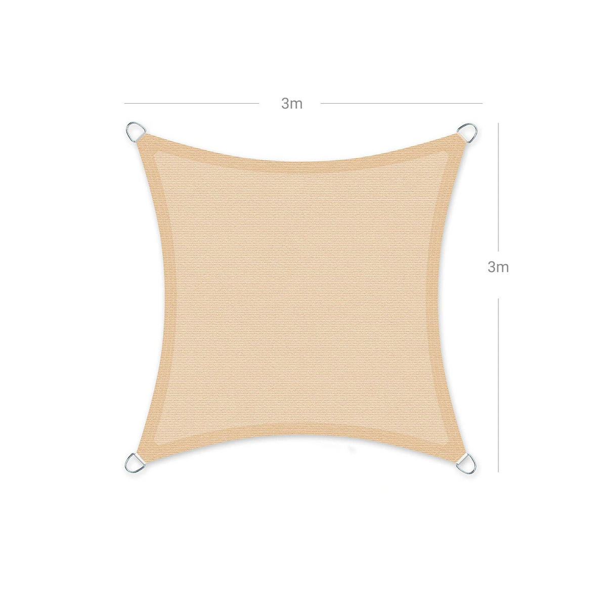 SONNENSEGEL 3 X 3 M - Gelb, Textil (300/300cm) - Hansiro