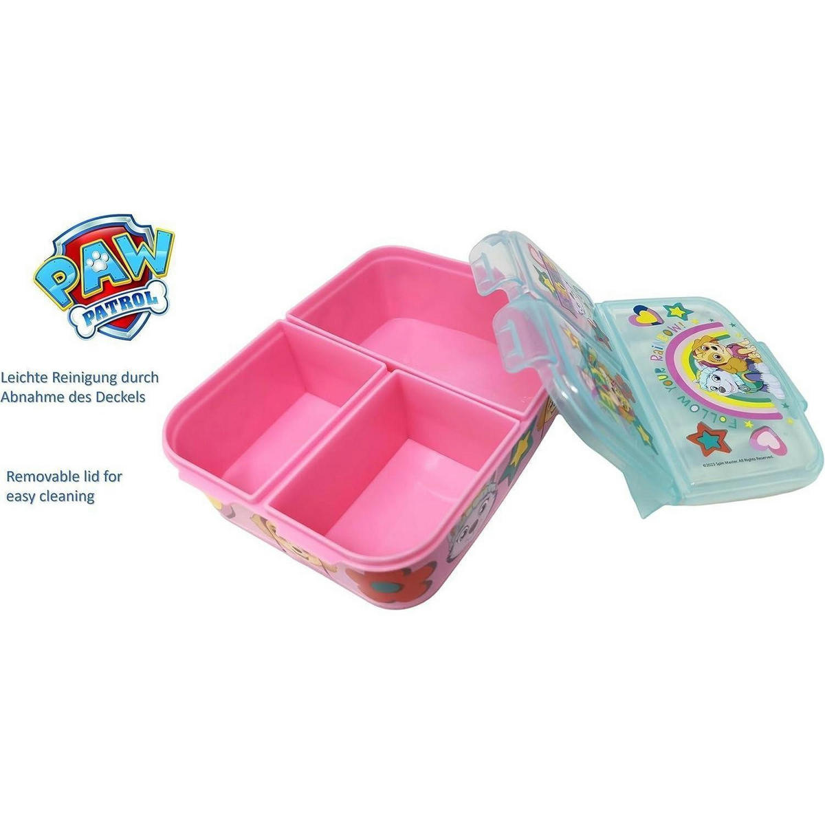 BROTDOSE mit Fächern Paw Patrol M - Multicolor, Kunststoff (14/4/18cm)