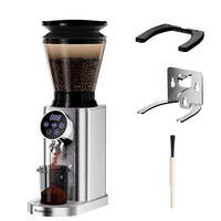 KAFFEEMÜHLE Konisch 48 Mahlgrade Espresso French Press - Silberfarben, Kunststoff (13/39/19cm) - Bextcok