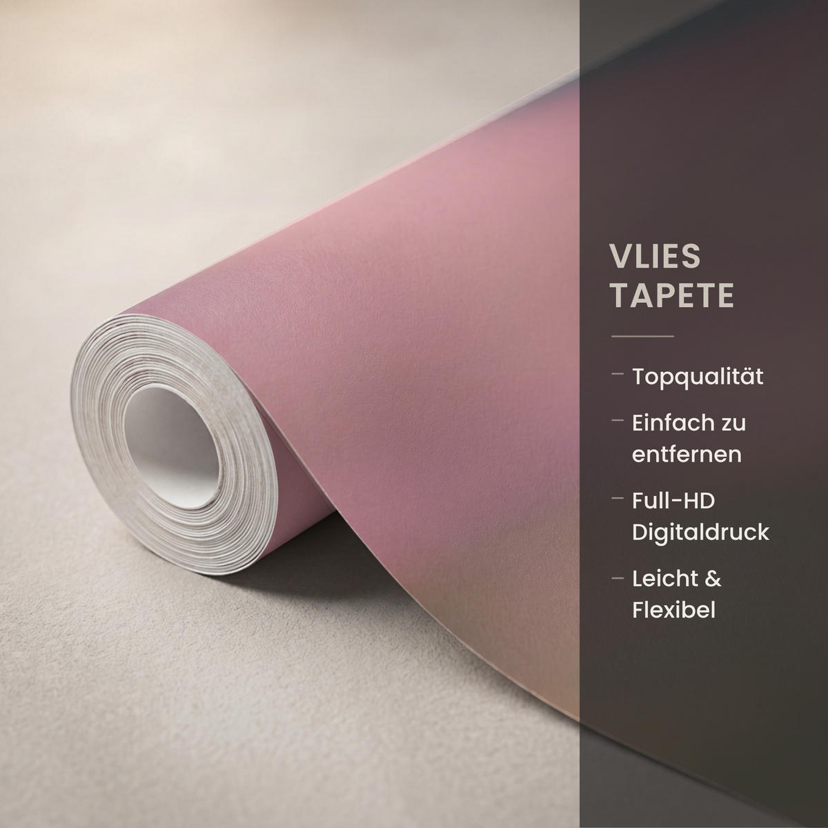 TAPETE - Blumen - Lila - Unscharf - 350x200 cm - Rosa, Papier (350/200cm) - OnlyWow