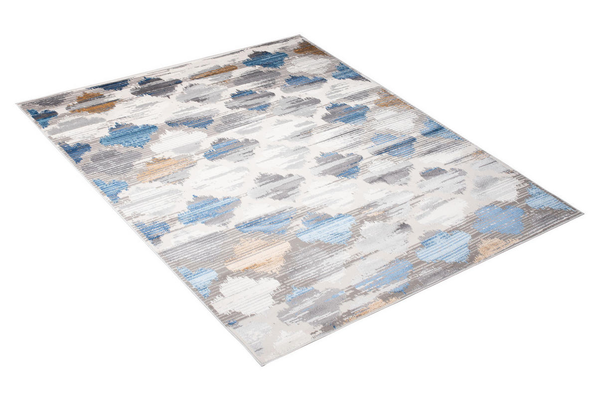 TEPPICH VALLEY Grau Blau 80/150 cm - Blau, Textil (80/150cm) - Tapiso