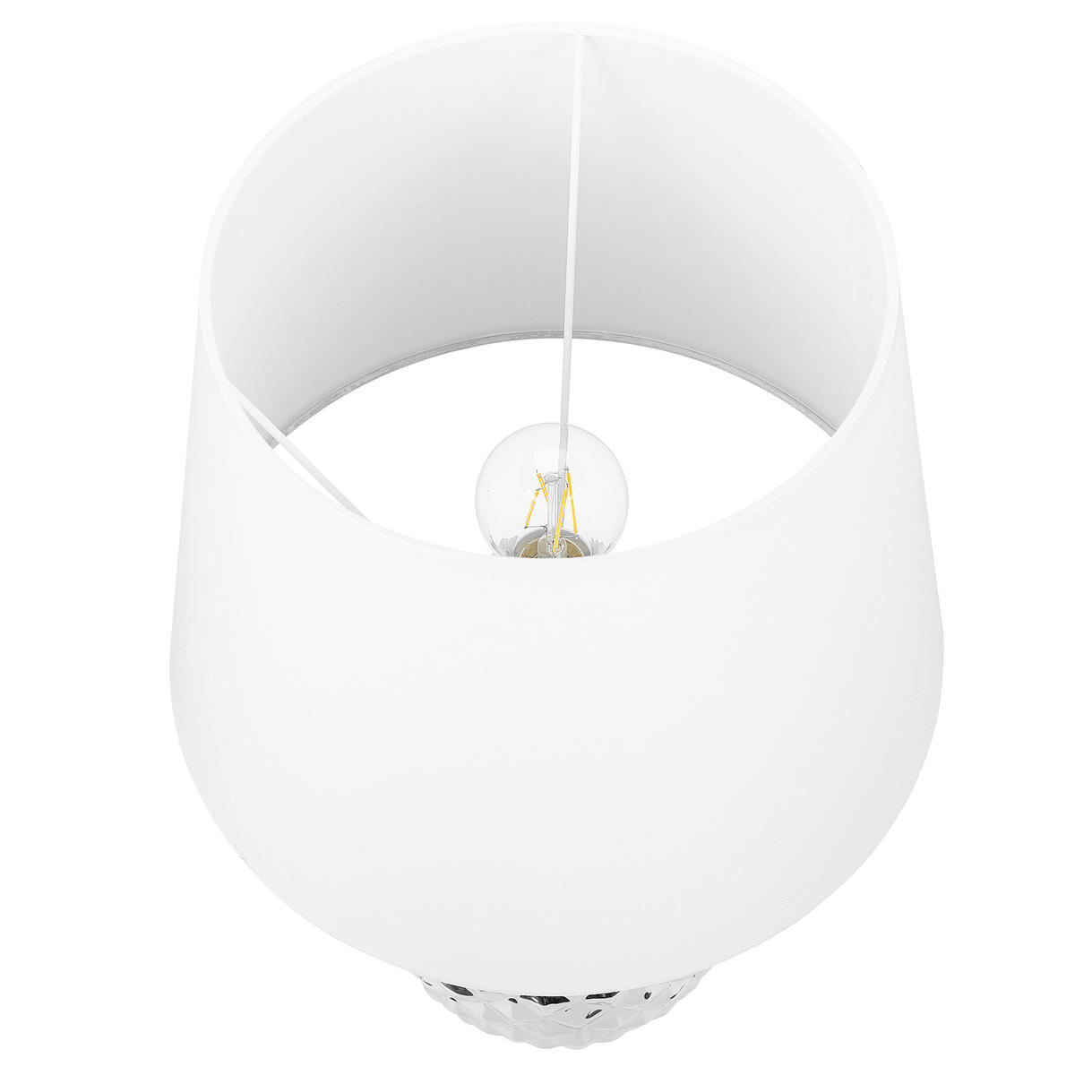 TISCHLAMPE Pineapple 32/32/52 cm - Silberfarben, Keramik (32/32/52cm) - Beliani