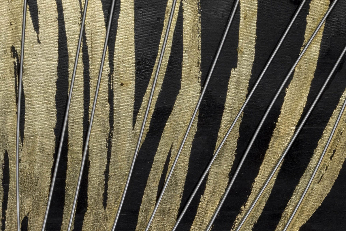 ACRYLBILD HANDGEMALT 60/80 cm - Goldfarben/Schwarz, Holz/Textil (2.41/80cm) - KUNSTLOFT