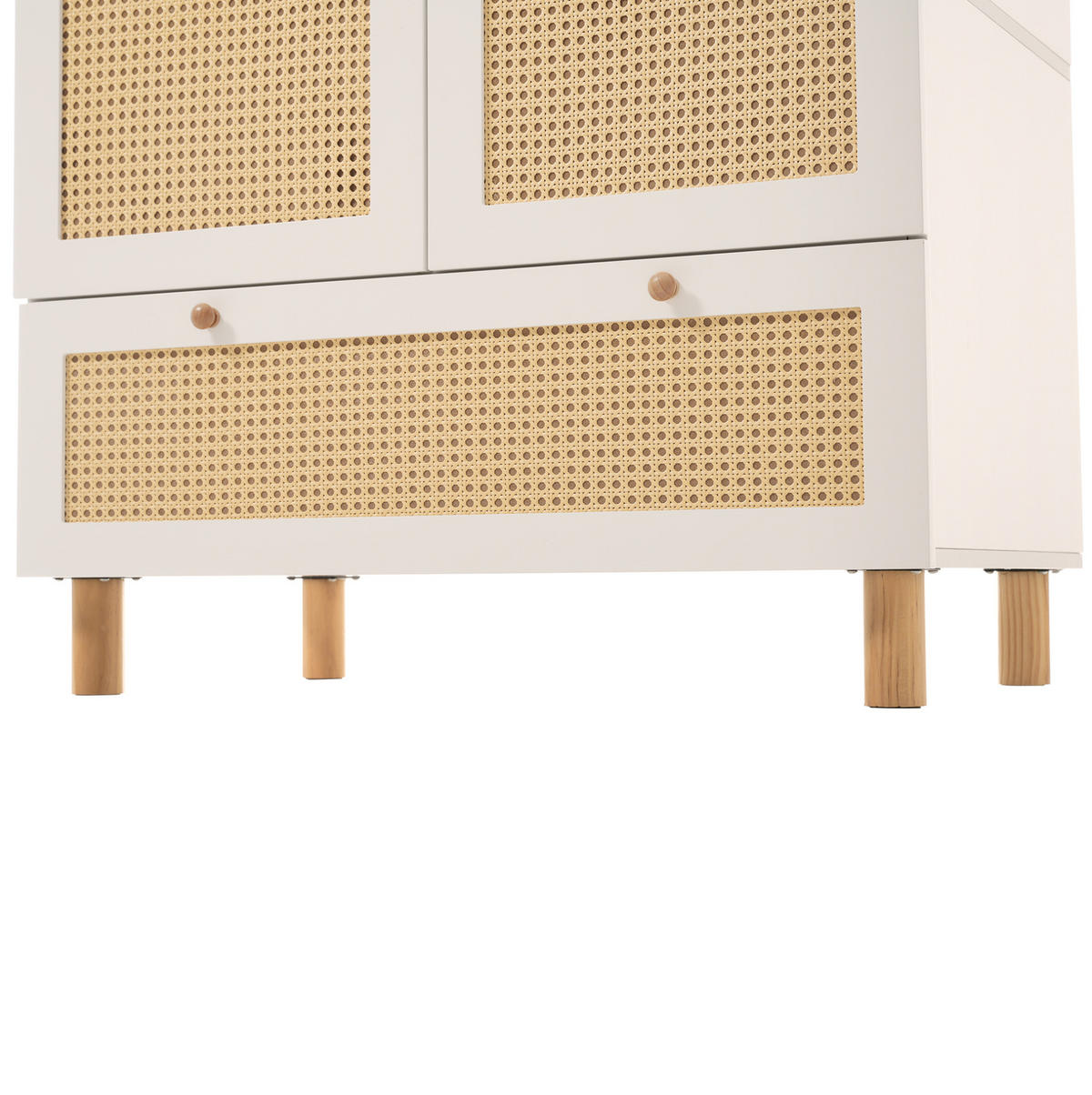 KLEIDERSCHRANK 85,5/180,5/52 cm Weiß aus Holz mit Schublade - Weiß, Holz (52/180.5/85.5cm) - OKMYHOME