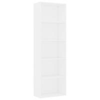 BÜCHERREGAL mit 5 Fächern 60/30/189 cm aus Holzwerkstoff Weiß - Weiß, Holz (60/189/30cm) - vidaXL