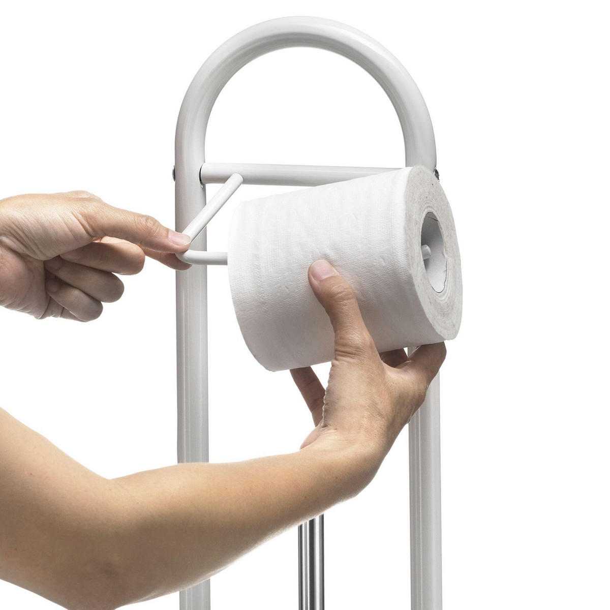 TOILETTENPAPIERHALTER EGON - Weiß, Metall (19/63/19cm) - CARO-Möbel