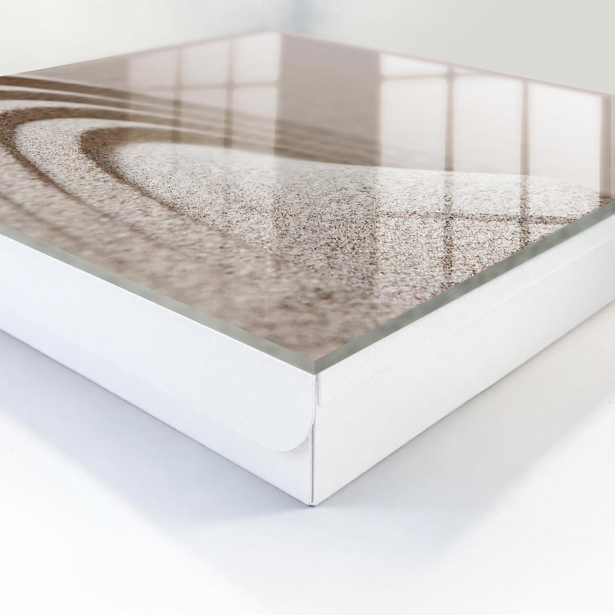SCHLÜSSELBOX Weiß 30x30 cm – Türöffnung nach rechts - Zen-Garten - Beige, Metall (30/30/5cm) - TULUP