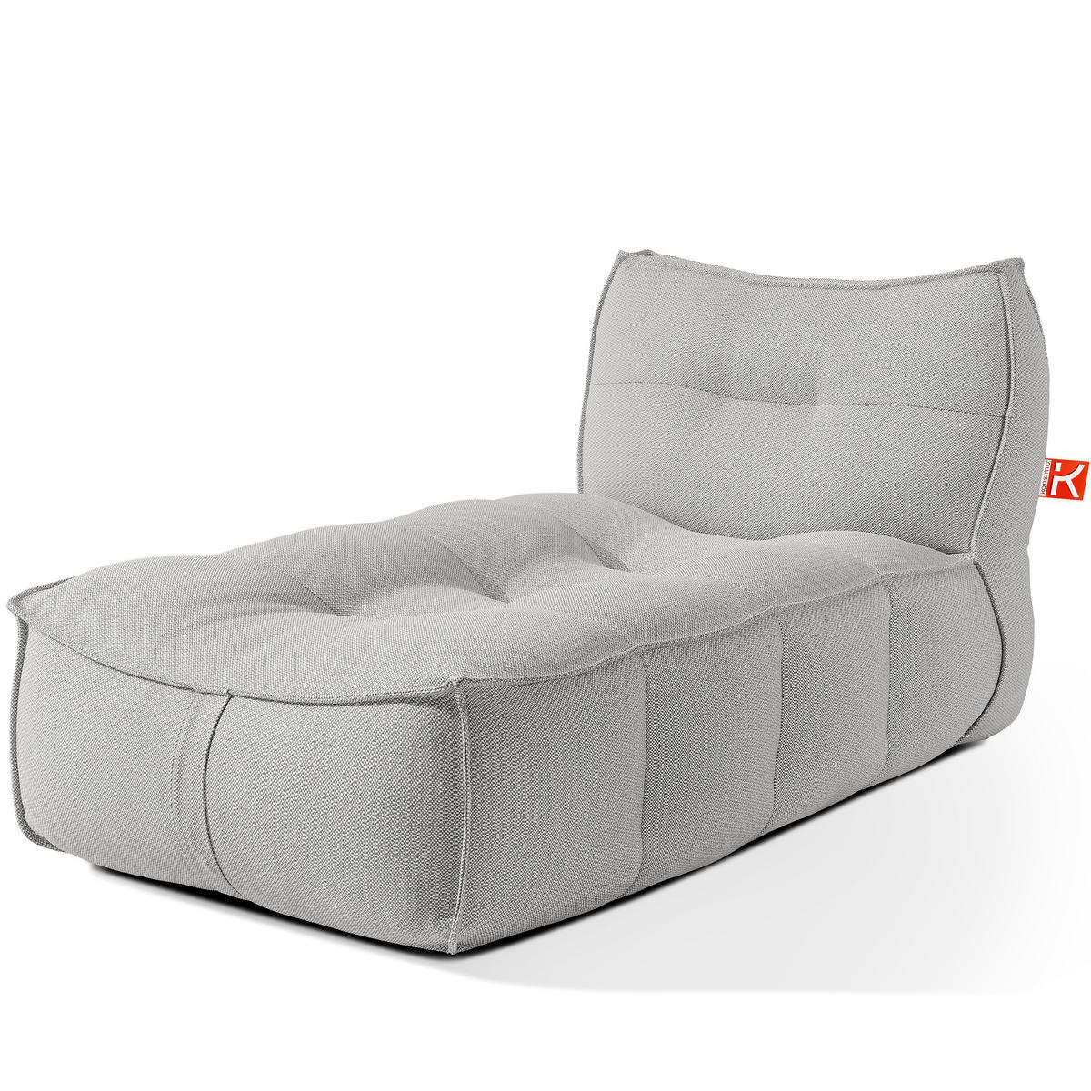 GARTENLIEGE LOVIA Sonnenliege, Dunkelgrau/Weiß - Dunkelgrau, Textil (90/82/174cm) - KONSIMO®