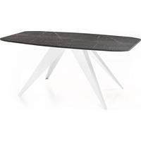 ESSTISCH Fatina rechteckig ausziehbar, Marmor Schwarz 160-198/90/76 cm - Anthrazit/Schwarz, Holzwerkstoff/Metall (80/200/76cm) - WFL GROUP