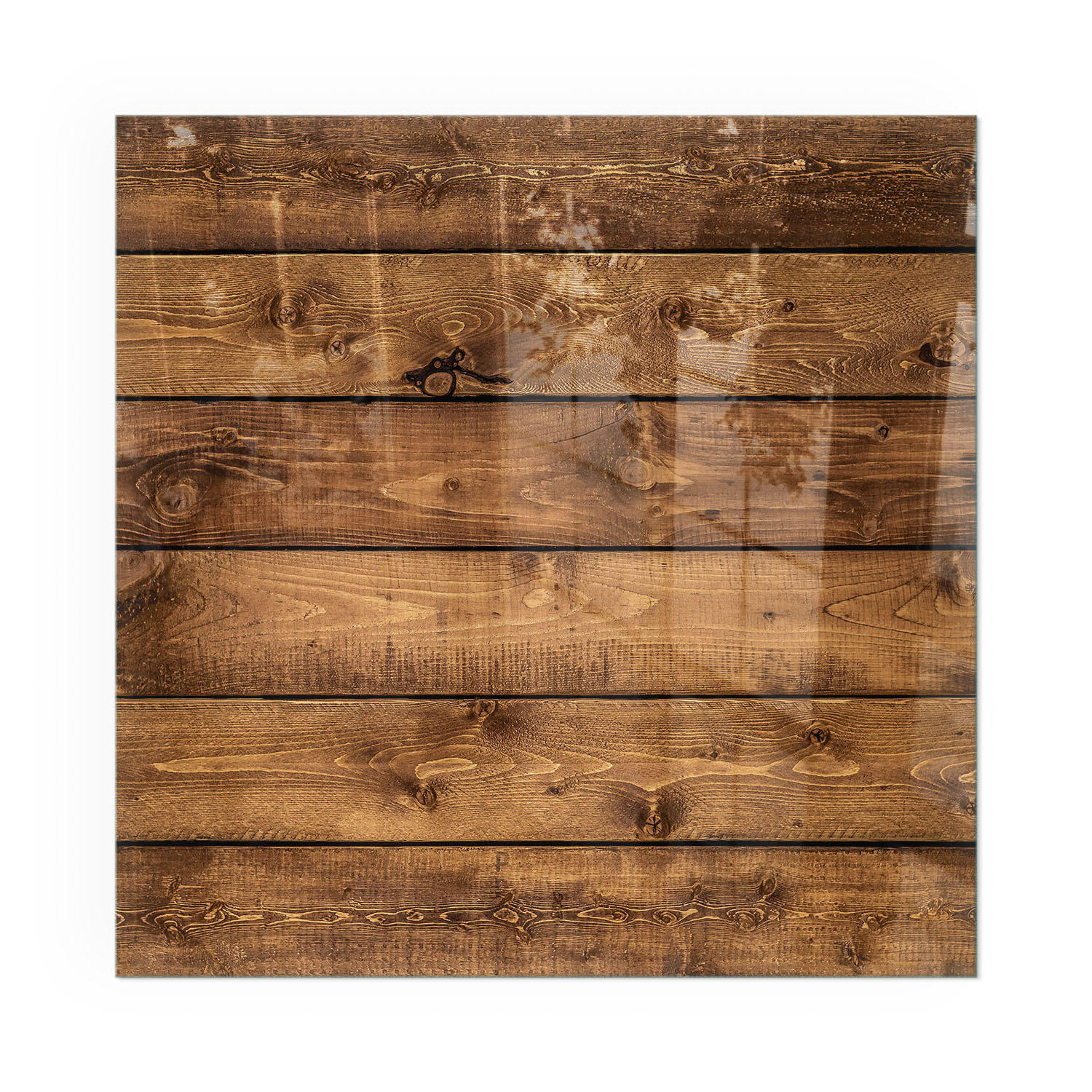 GLASPLATTE für Kamin 60x60 cm - Braun, Glas (60/60/0.4cm) - TULUP