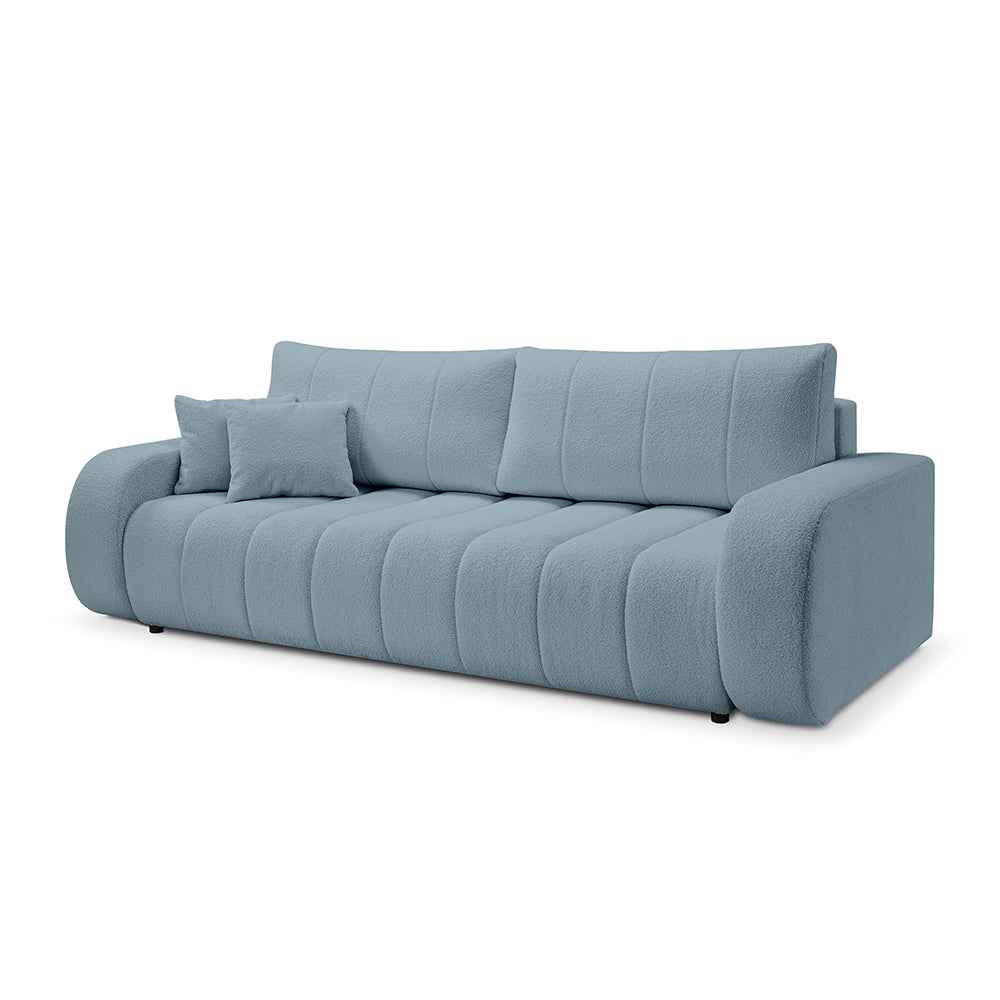 Pillovely Ecksofa Grau 248x88x105 cm