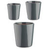 BLUMENTÖPFE Keramik Conical 3er-Set - Anthrazit, Keramik (22.5/21cm)