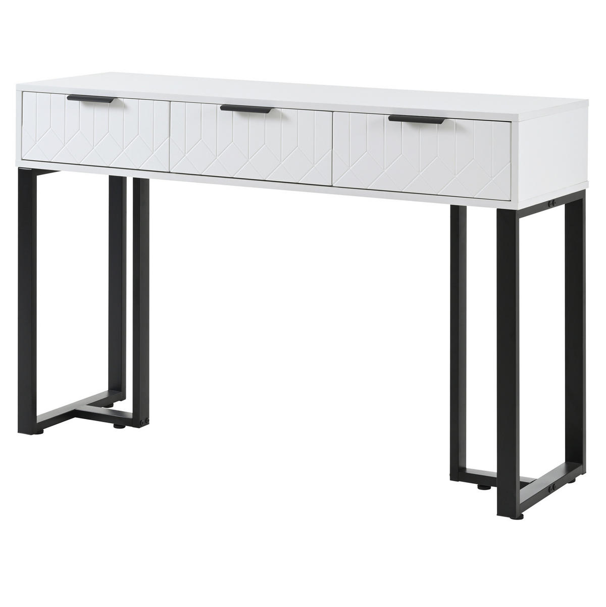 KONZOLOVÝ stolík MDF čierna/biela,36/120/80 cm - čierna, kompozitné drevo (120/36/80cm) - BEAOK