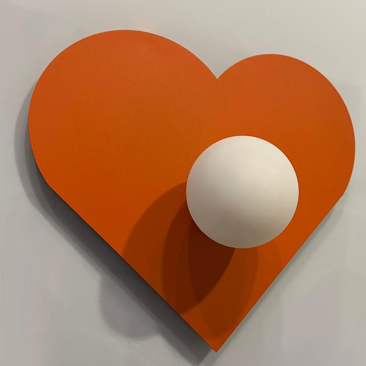 WANDLEUCHTE Innen 35 cm - Orange, Glas/Metall (35/31cm) - Bamyum