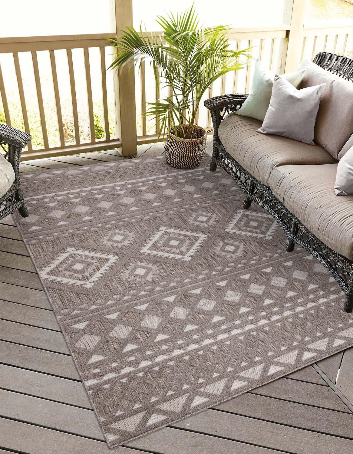 OUTDOOR-TEPPICH Santorini 435 Braun 280x380 cm - Braun, Textil (280/380cm) - carpet city