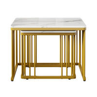 COUCHTISCH 2er-Set Weiß 60/60/45 cm - Weiß, Holzwerkstoff (60/60/45cm) - PANGIVO