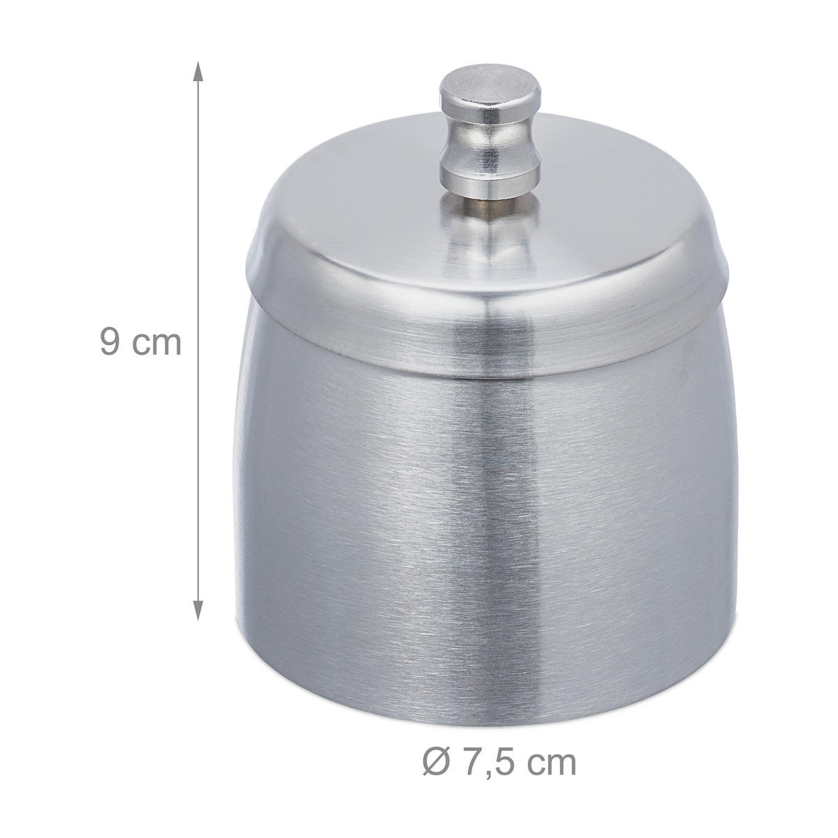 ASCHENBECHER - Silberfarben, Metall (6cm) - Relaxdays