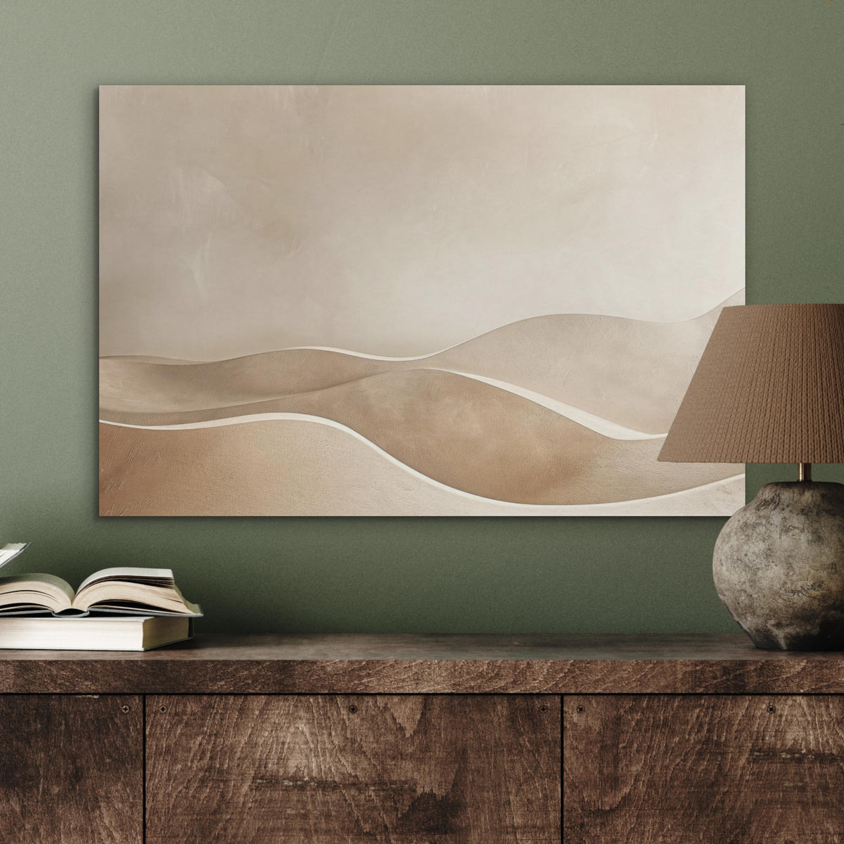 AKUSTIKBILD Beige - Natur - Abstrakt - Modern Wanddeko 70x50 cm - Beige, Kunststoff (70/50/0.9cm) - MuchoWow