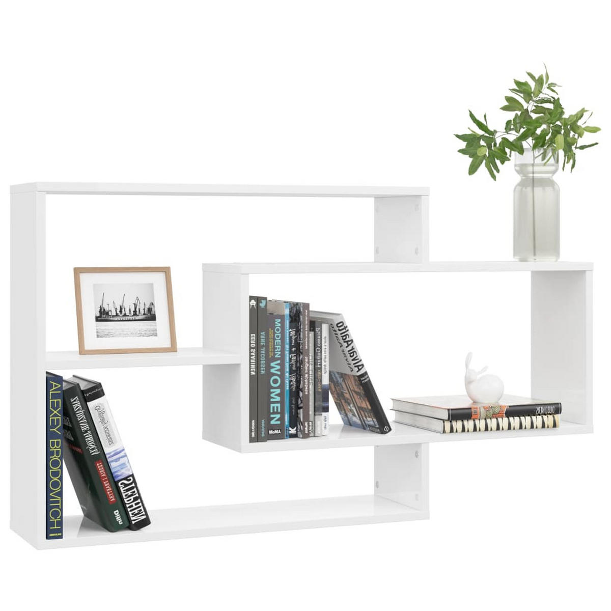 WANDREGALE Hochglanz-Weiß 104x20x58,5 cm Holzwerkstoff - Weiß, Holzwerkstoff (104/58.5/20cm) - furnicato