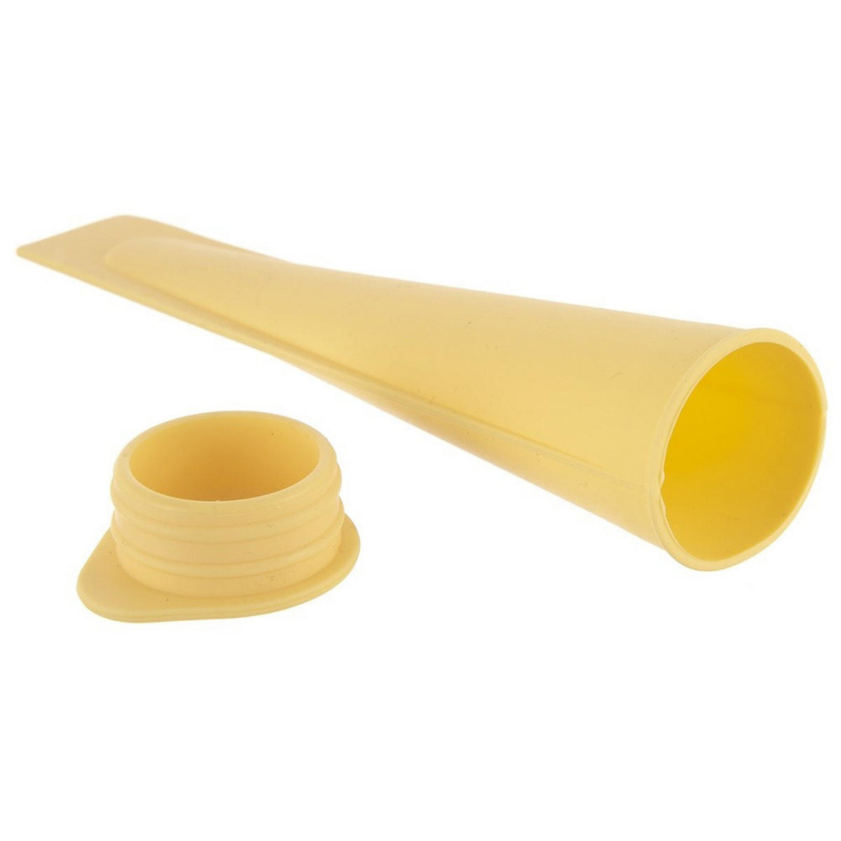 SILIKON-EISWÜRFELFORM 100 ml pastellgelb - Hellgelb, Kunststoff (5/19.5/4.5cm) - Orion 