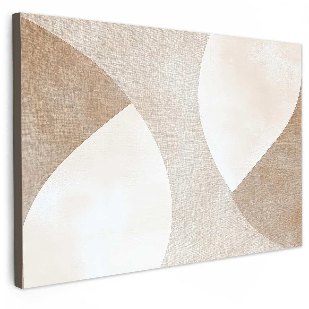 LEINWANDBILD Braun - Japandi - Abstrakt XXL 150x100 cm - Sandfarben, Textil (150/100cm) - MuchoWow