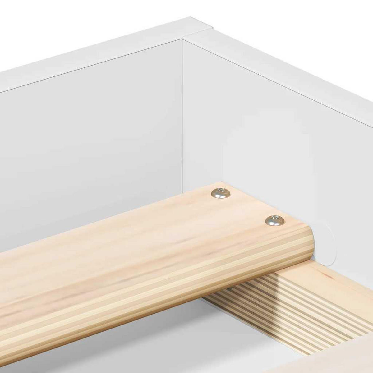 BETTGESTELL Weiss 120/200 Cm - Weiß, Holzwerkstoff (120/200cm) - vidaXL