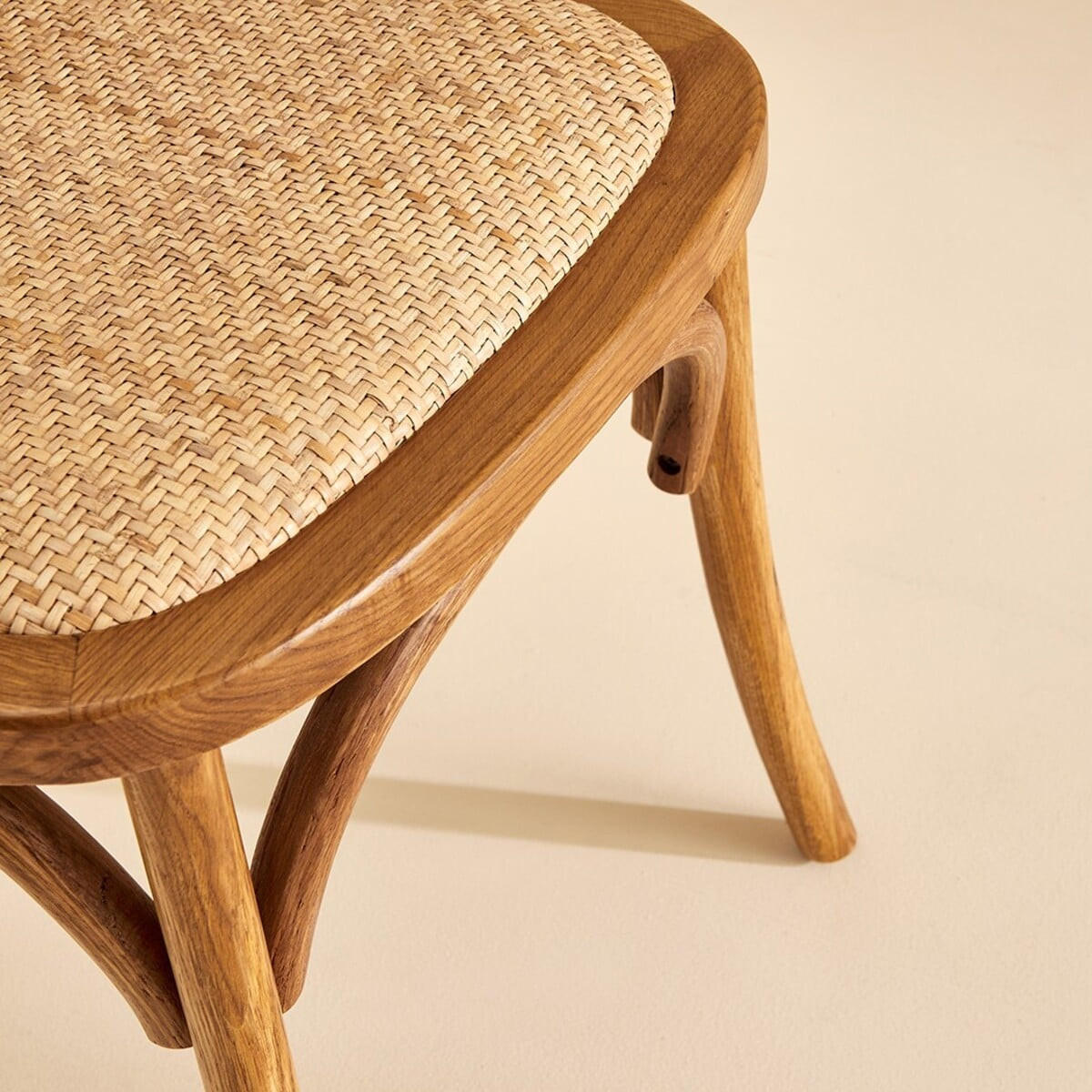 EICHENSTÜHLEN mit Rattan-Sitzfläche, 2er Set - 46/45/77 cm - Braun, Holz (46/77/53cm) - Signature