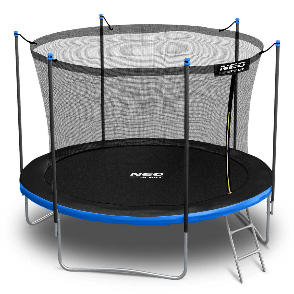 GARTENTRAMPOLIN 6 ft/183 cm mit Innennetz und Leiter - Blau, Metall (183/183cm)