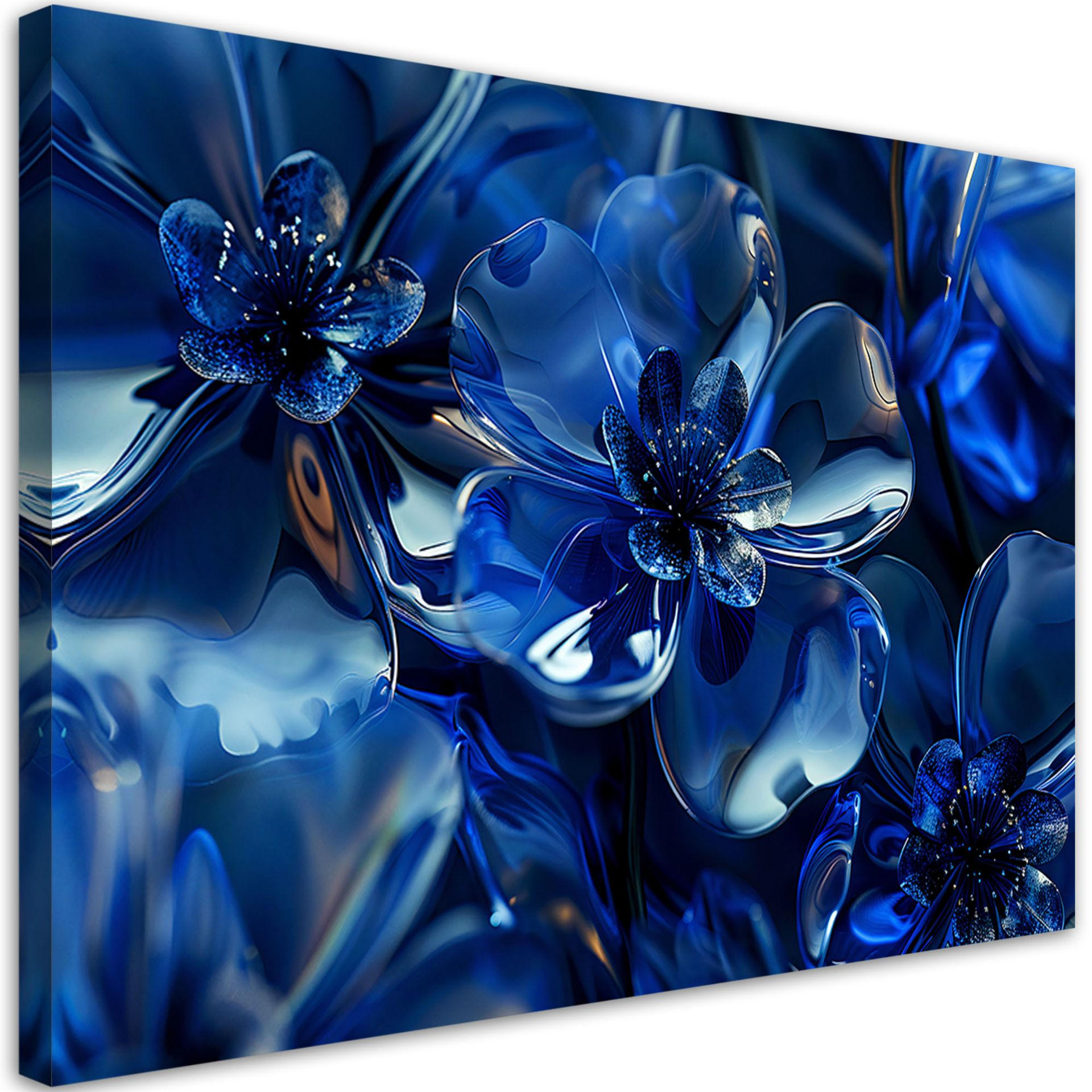 KUNSTDRUCK Blau 120/80 cm - Blau, Textil (120/80cm) - KUNSTLOFT
