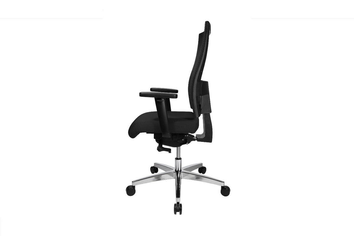 BÜROSTUHL TOBI Schwarz Kunststoff Höhenverstellbar - Silberfarben/Schwarz, Kunststoff/Metall (70/101/70cm) - KAWOLA