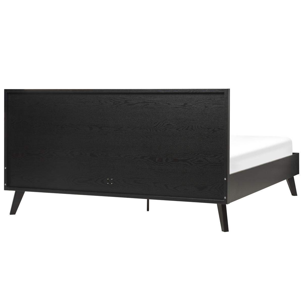 BETT 180/200cm Schwarz Monpazier - Schwarz, Naturmaterialen (180/200cm) - Beliani